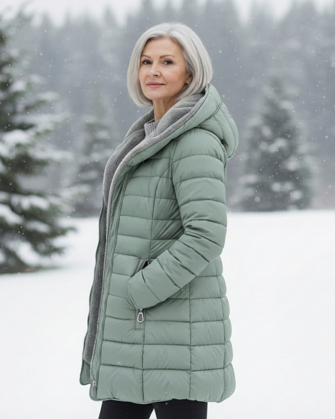 Clair | Cappotto puffer foderato in pile