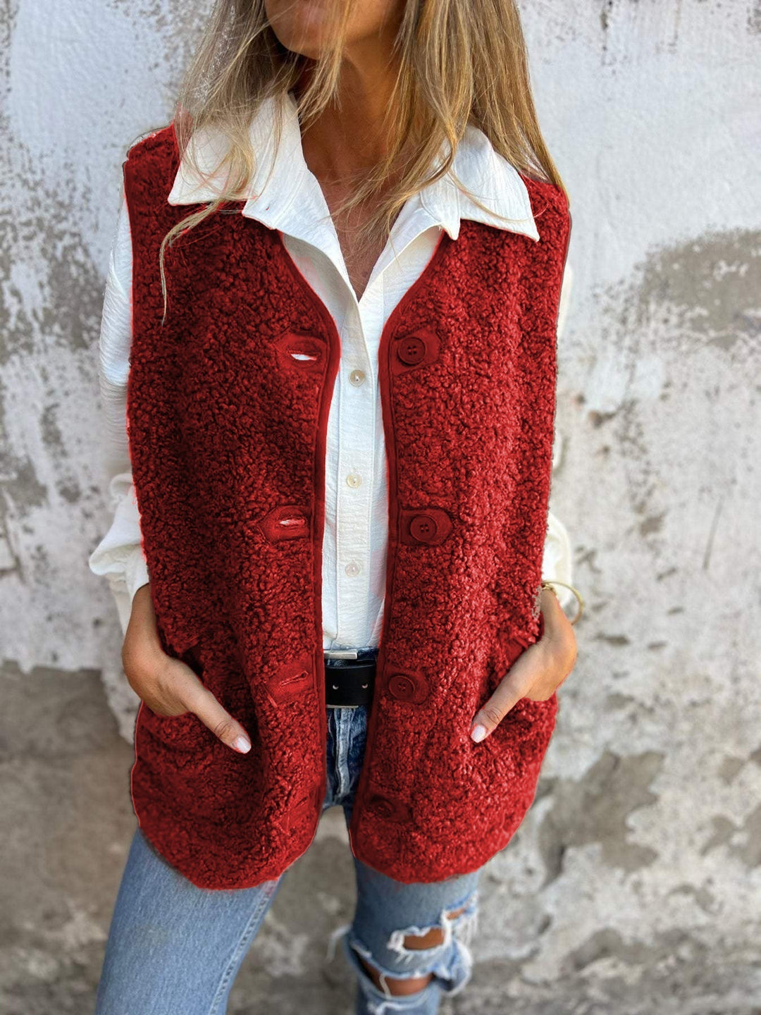 Beatrice | Gilet Corto Elegante da Donna con Bottoni