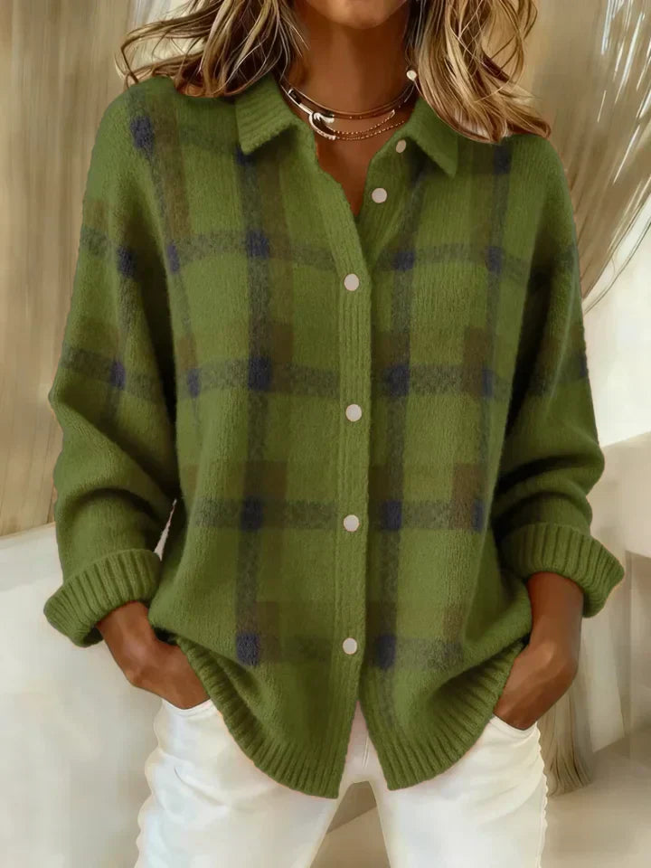 Victoria | Maglione Retro in lana artigianale con Contrasto Casual