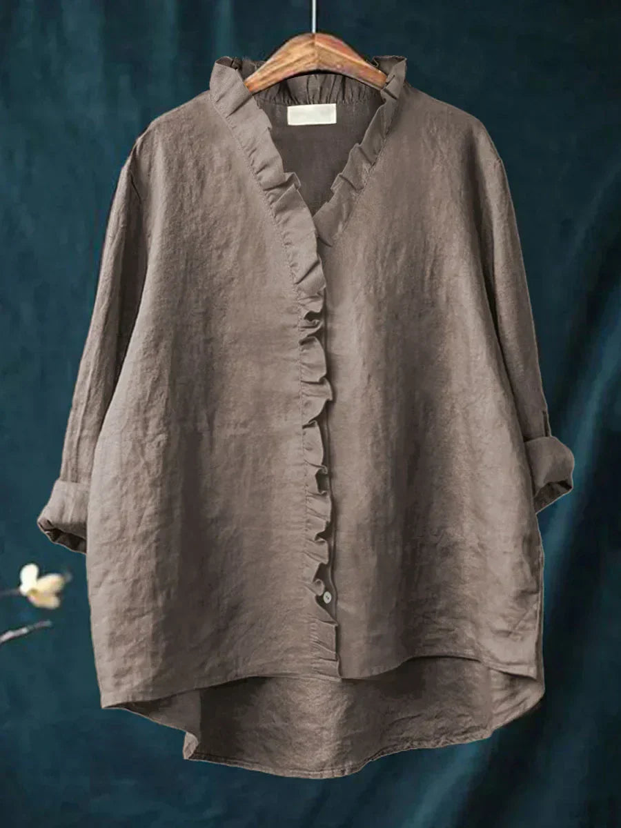 ARIANNA™|CAMICIA CON VOLANT