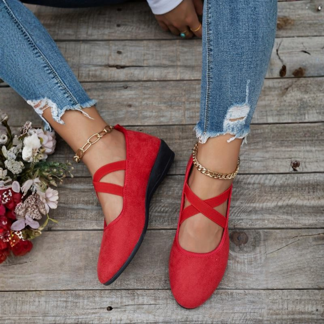 Michela | Scarpe Ballerina con Tacco Chiuso