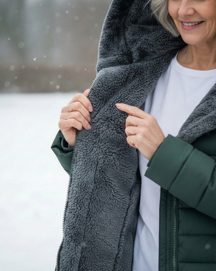 Clair | Cappotto puffer foderato in pile