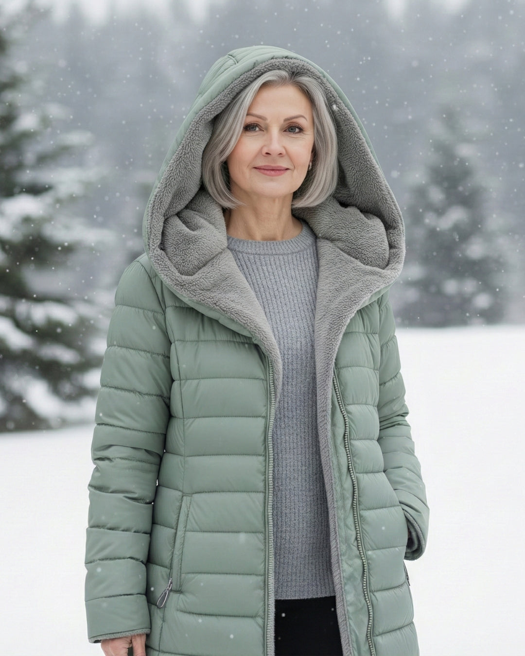 Clair | Cappotto puffer foderato in pile