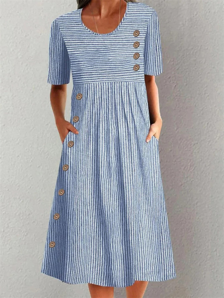 Ashley | Abito midi a righe