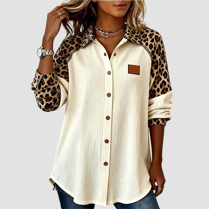 LEONISA™|CAMICIA LEOPARDATA