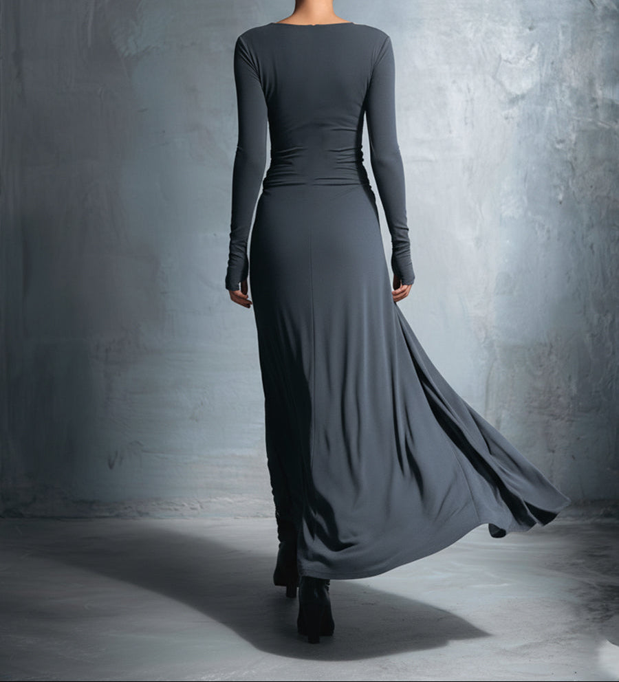 Vittoria · Abito maxi con nodo laterale