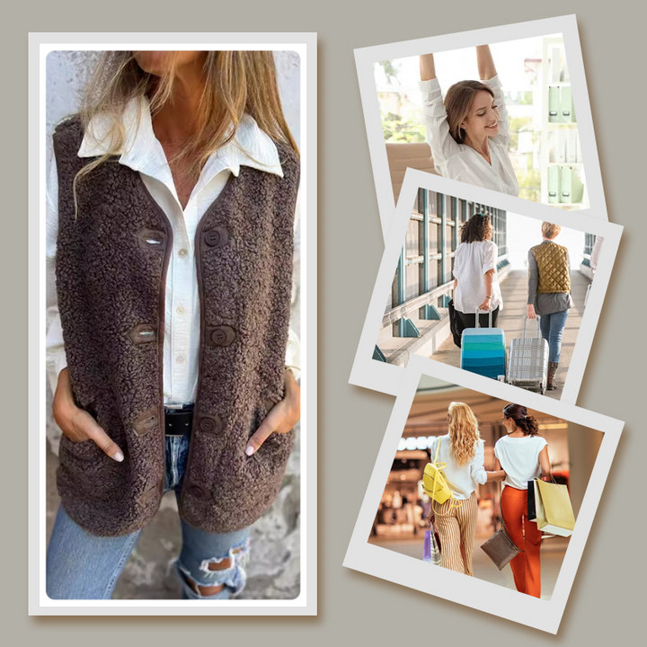 Beatrice | Gilet Corto Elegante da Donna con Bottoni