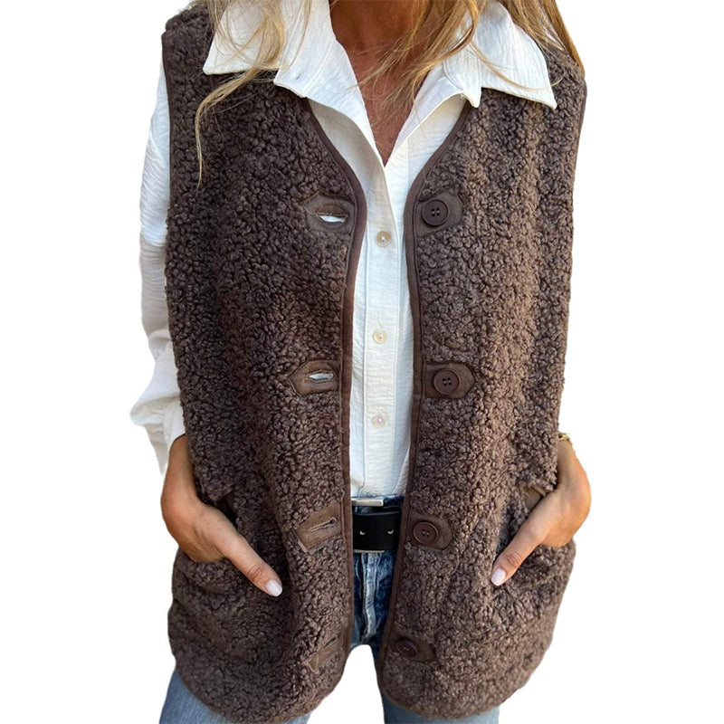 Beatrice | Gilet Corto Elegante da Donna con Bottoni